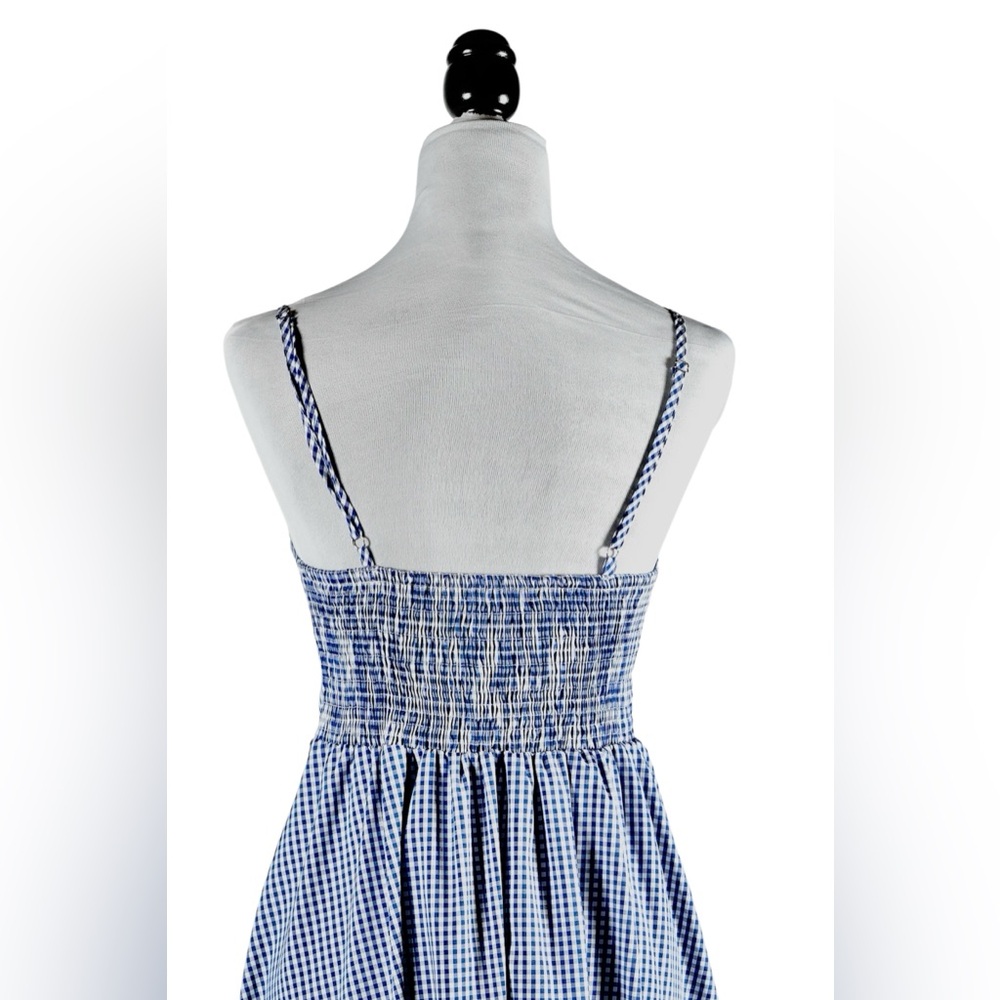 Cupshe Blue Gingham Midi Dress Cutout Bow Front – Size M - Picture 11 of 17